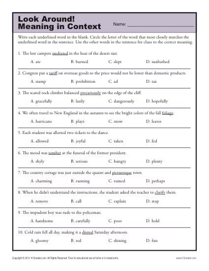 60+ Worksheets For Middle School 73