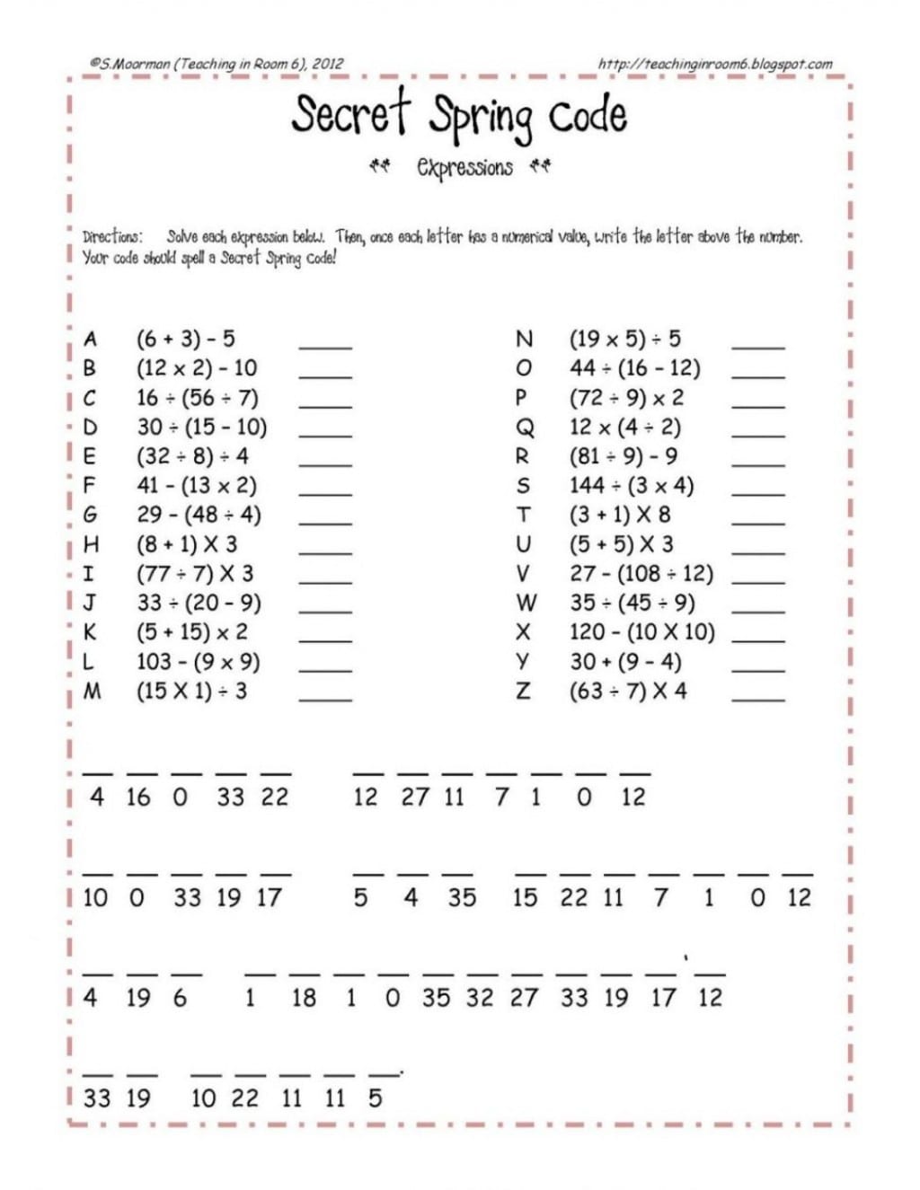 60+ Worksheets For Middle School 75