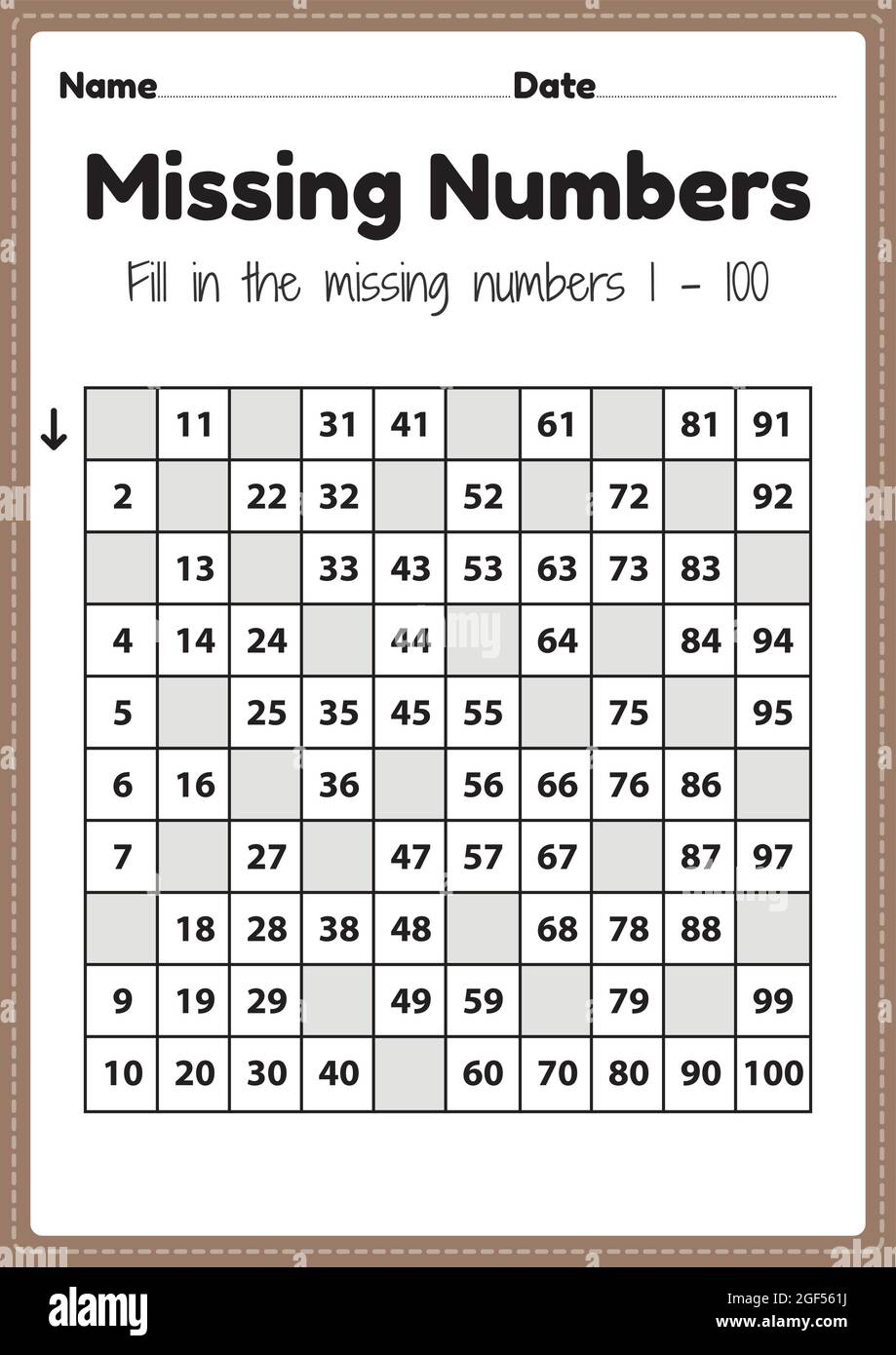 Best Worksheet With Numbers 1-100 49