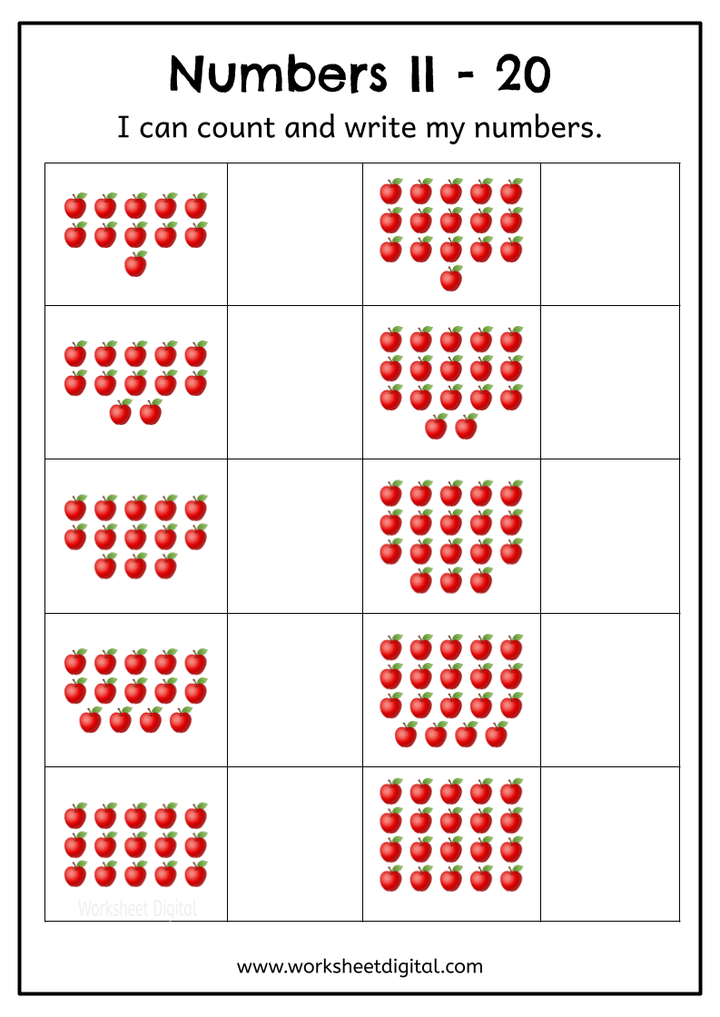 Blank 80+ Writing Numbers 1-25 Worksheet 28