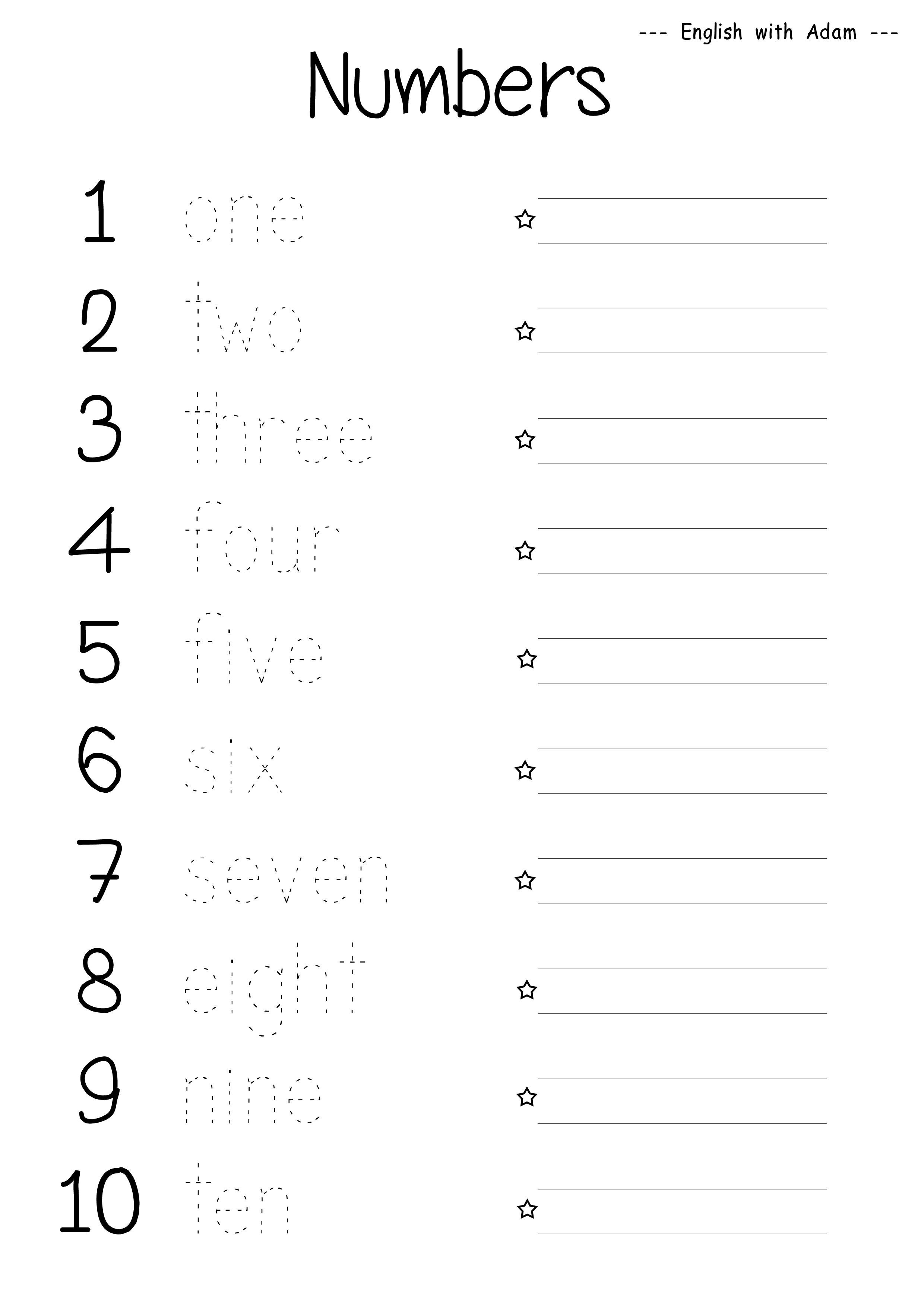 Blank 80+ Writing Numbers 1-25 Worksheet 29