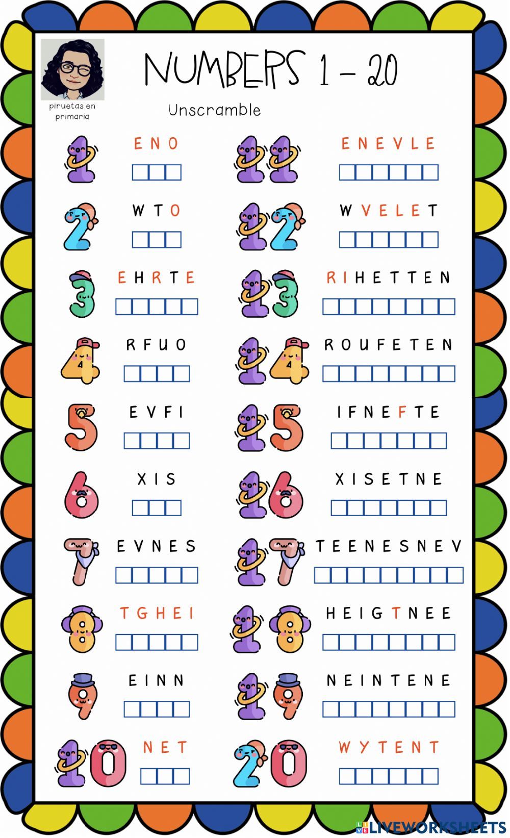 Blank 80+ Writing Numbers 1-25 Worksheet 32