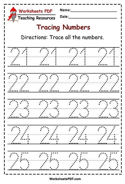 Blank 80+ Writing Numbers 1-25 Worksheet 61