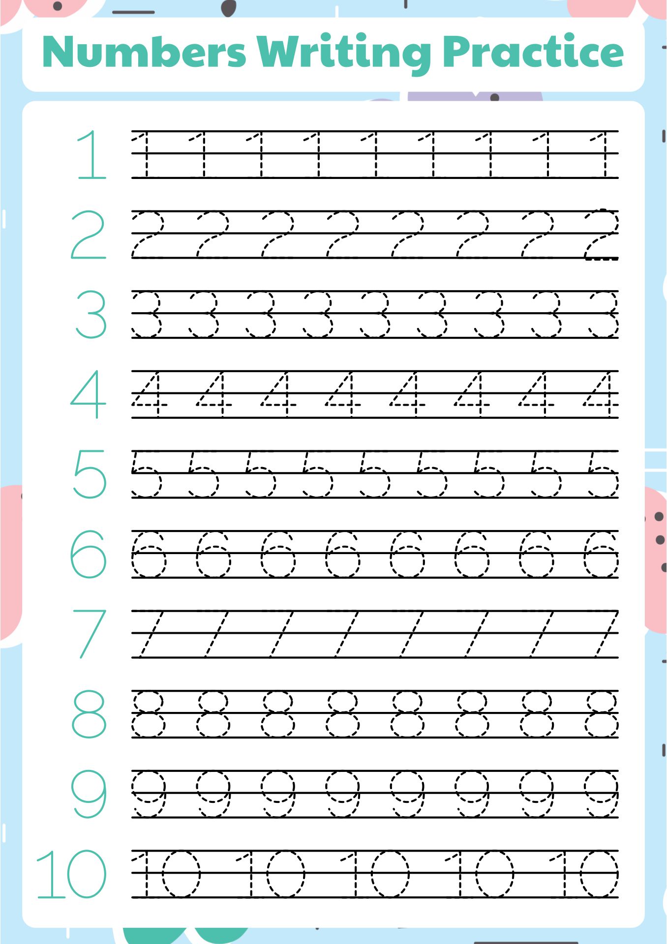 Blank 80+ Writing Numbers 1-25 Worksheet 84