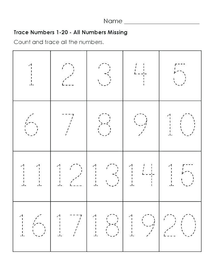 Blank 80+ Writing Numbers 1-25 Worksheet 96