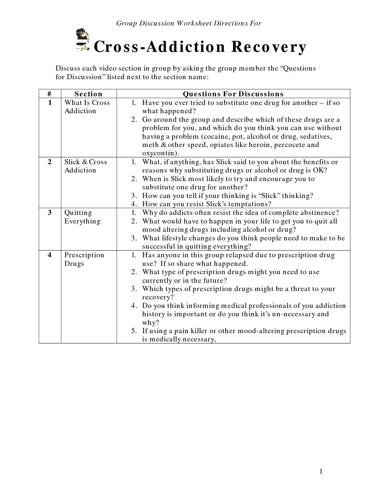 Interactive 60+ Worksheets For Substance Abuse 19