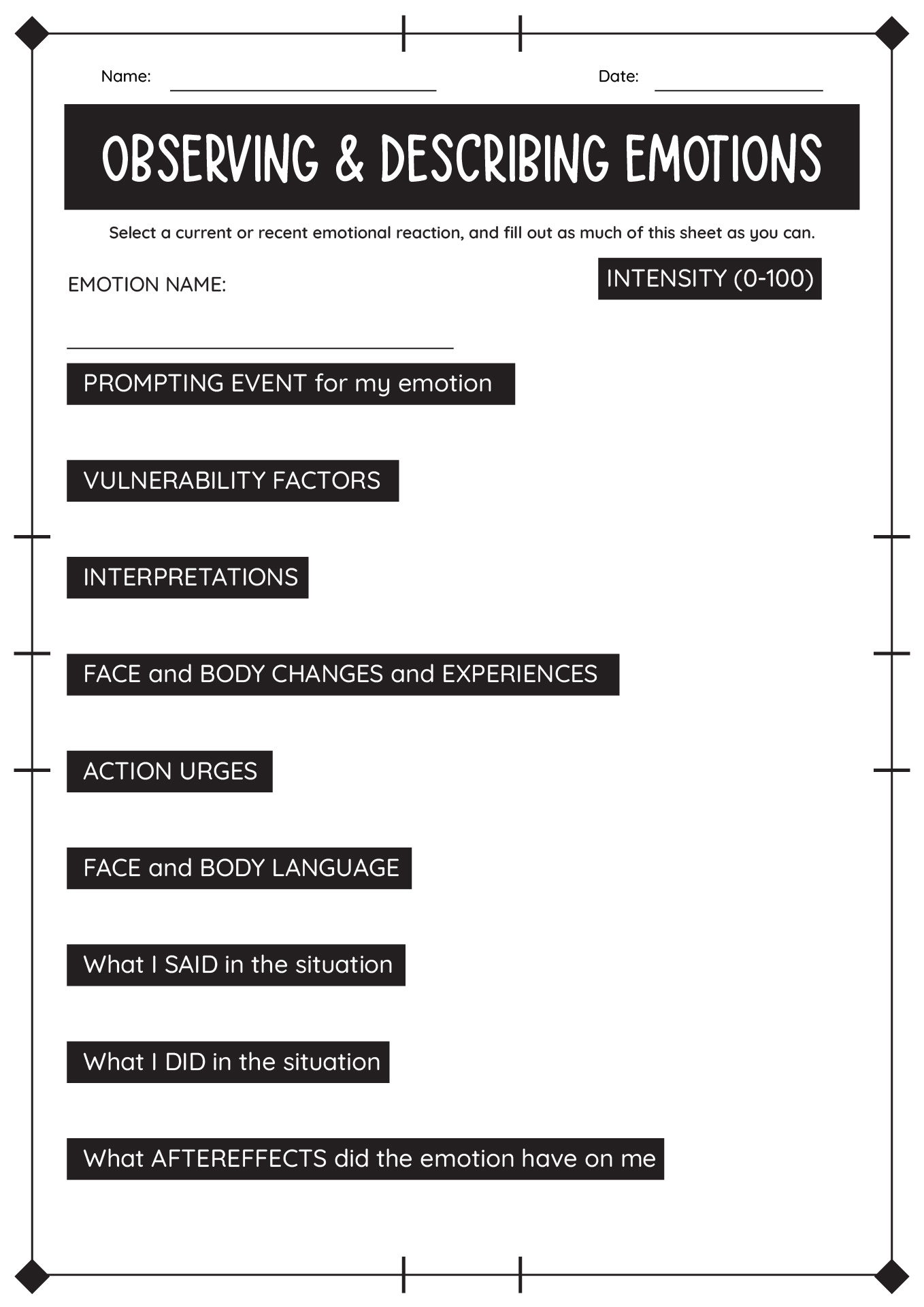 Interactive 60+ Worksheets For Substance Abuse 43