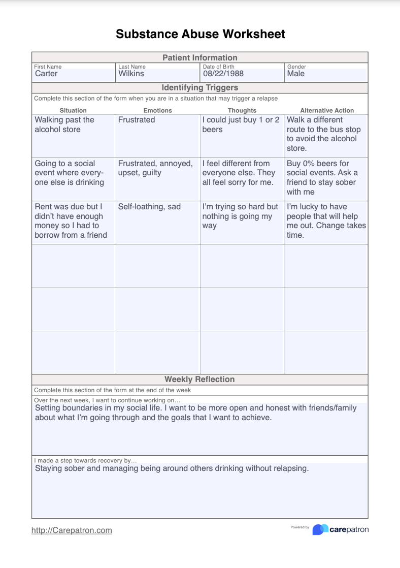 Interactive 60+ Worksheets For Substance Abuse 59