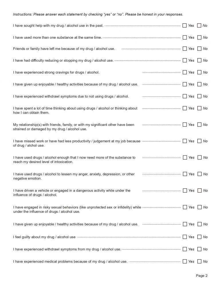 Interactive 60+ Worksheets For Substance Abuse 62