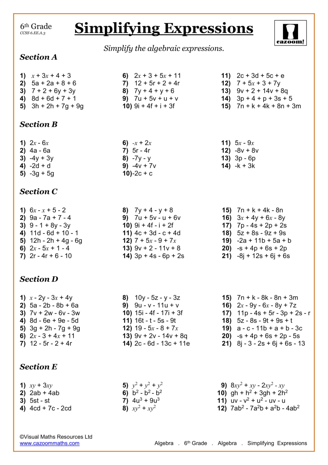 Interactive Worksheets For Sixth Graders 65