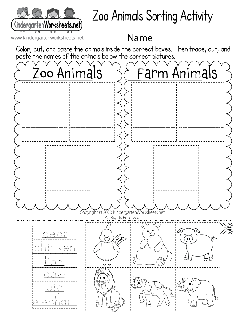 Printable Zoo Animals Worksheets Pdf 1