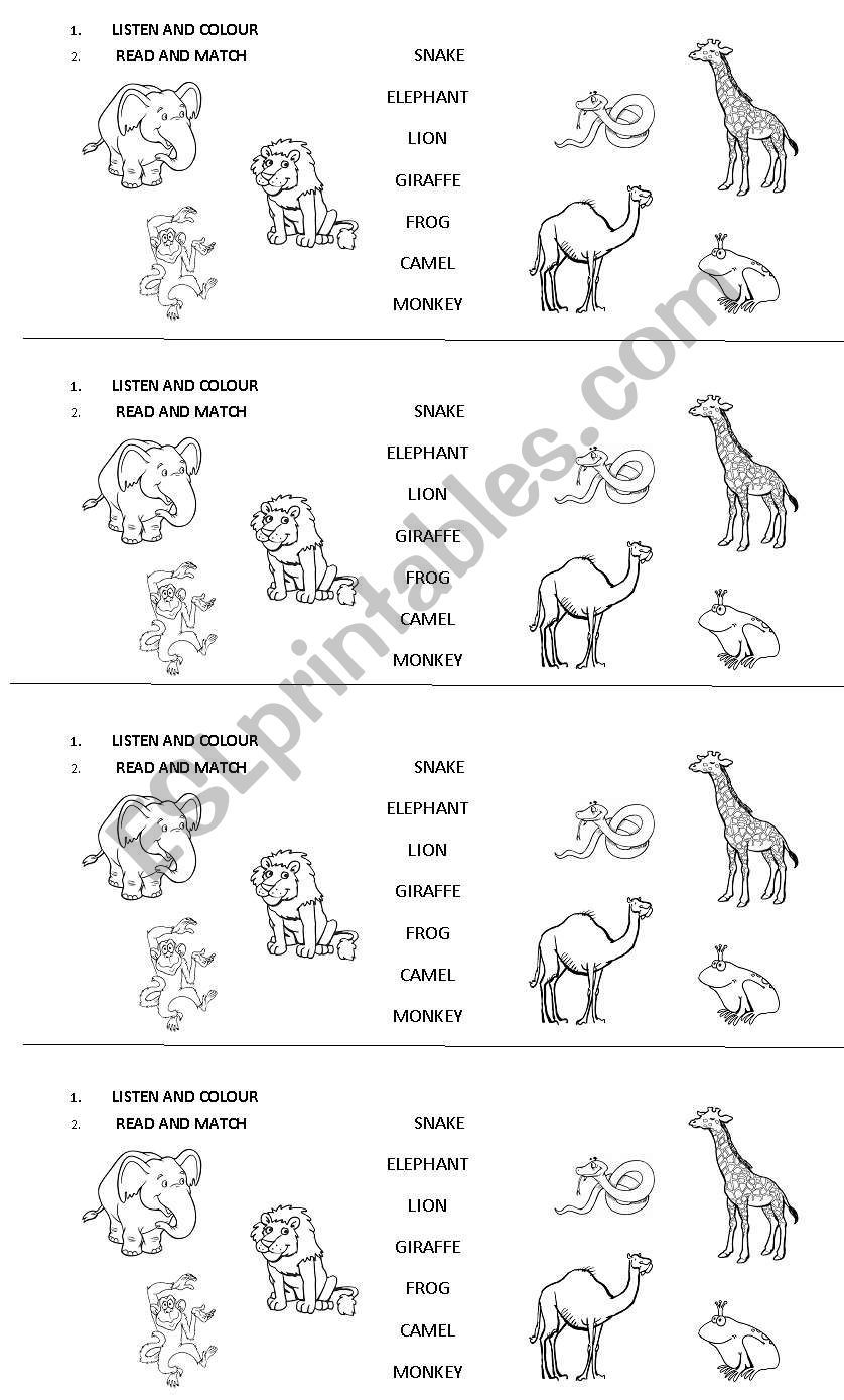 Printable Zoo Animals Worksheets Pdf 101