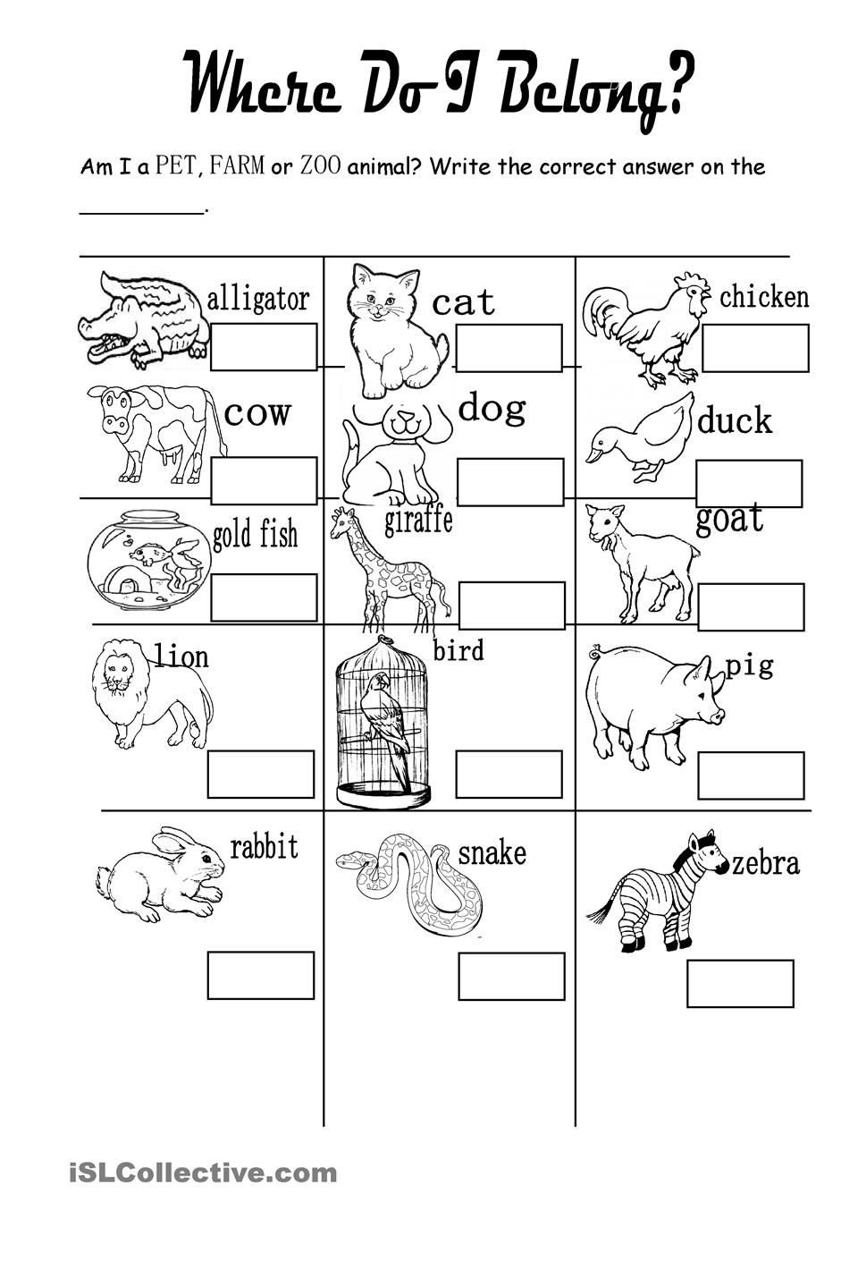 Printable Zoo Animals Worksheets Pdf 15