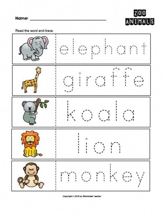 Printable Zoo Animals Worksheets Pdf 2