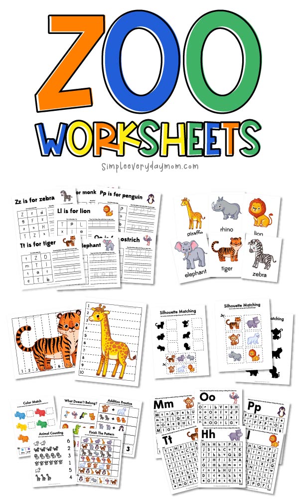 Printable Zoo Animals Worksheets Pdf 3