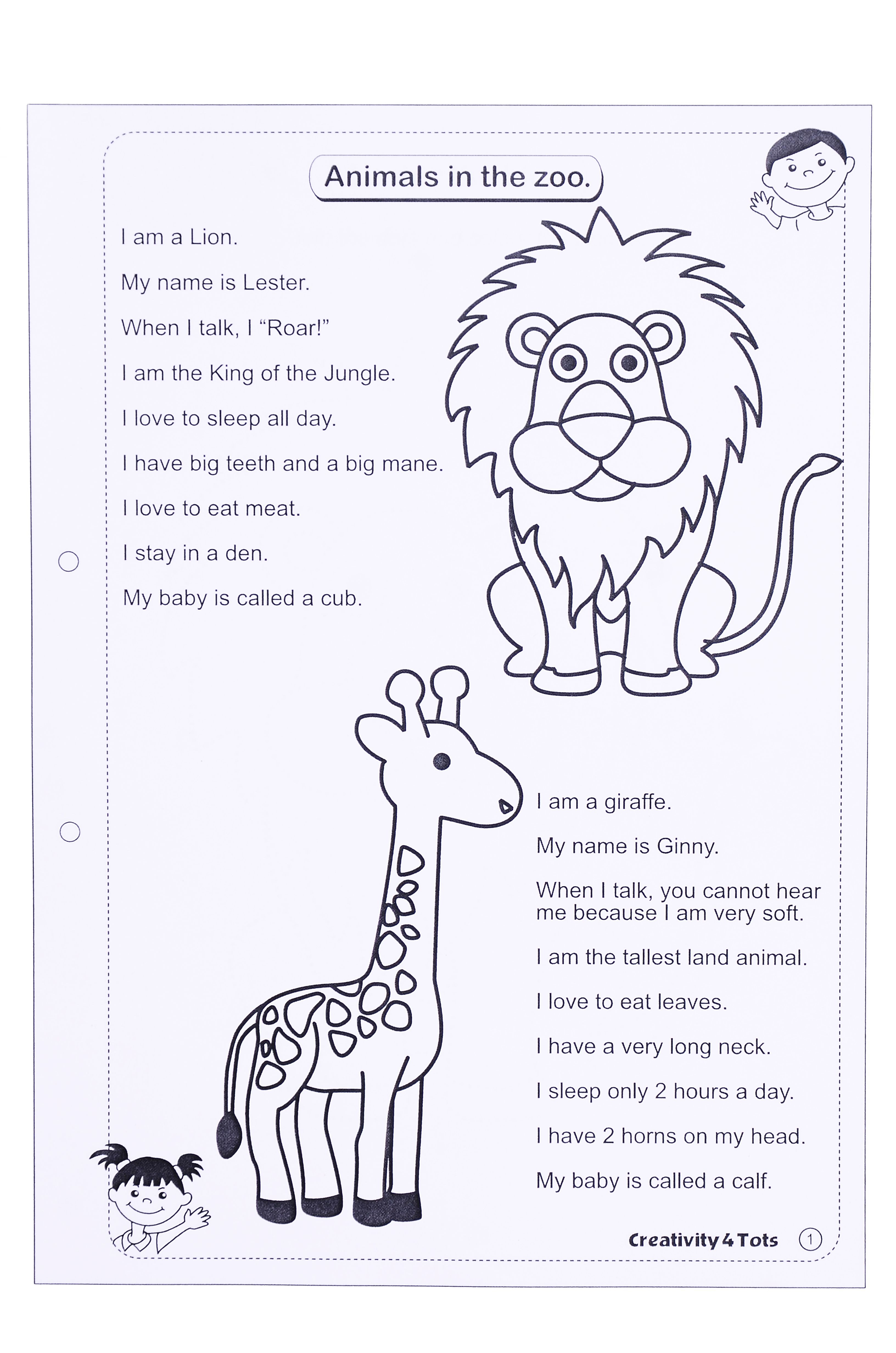 Printable Zoo Animals Worksheets Pdf 32