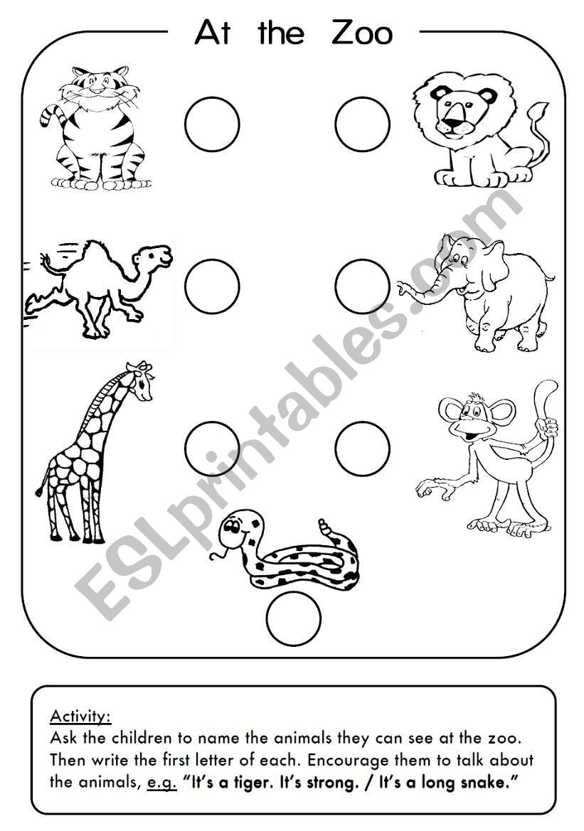 Printable Zoo Animals Worksheets Pdf 5