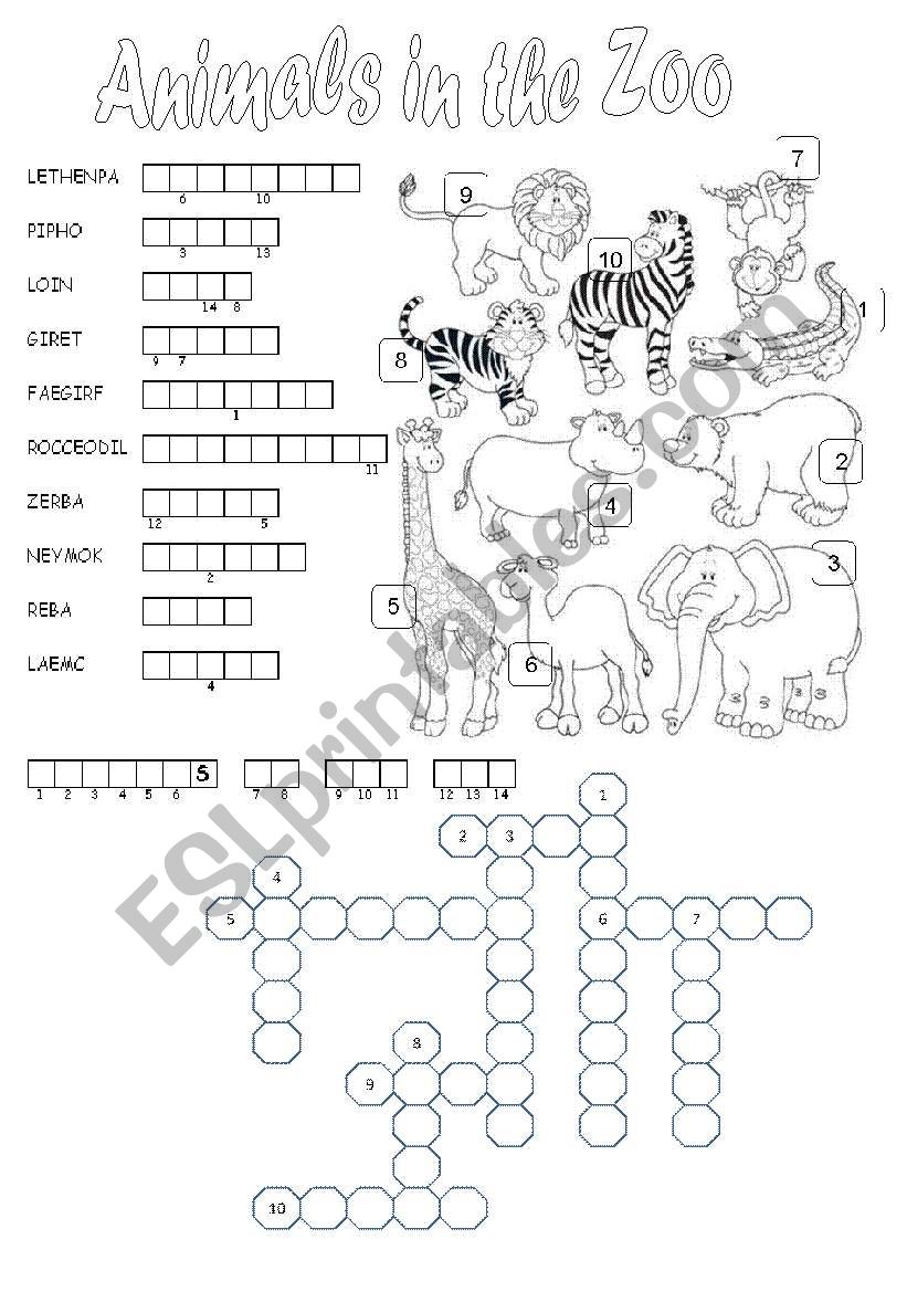 Printable Zoo Animals Worksheets Pdf 50