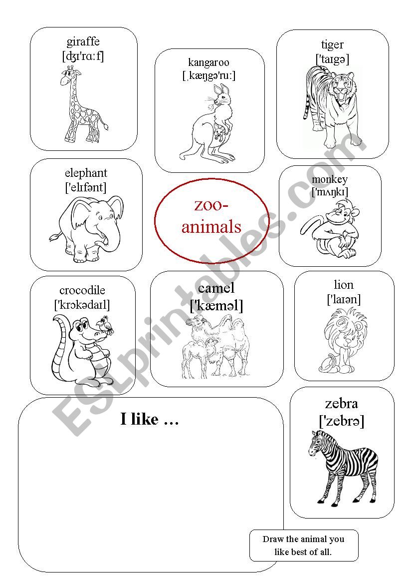 Printable Zoo Animals Worksheets Pdf 52