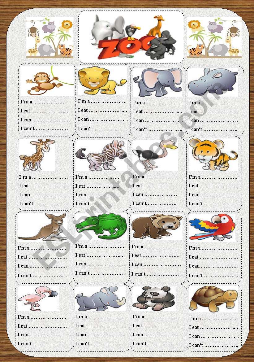 Printable Zoo Animals Worksheets Pdf 54