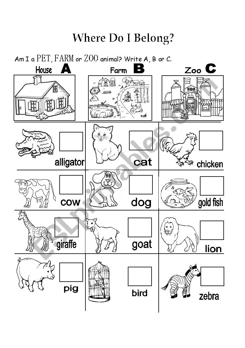 Printable Zoo Animals Worksheets Pdf 67