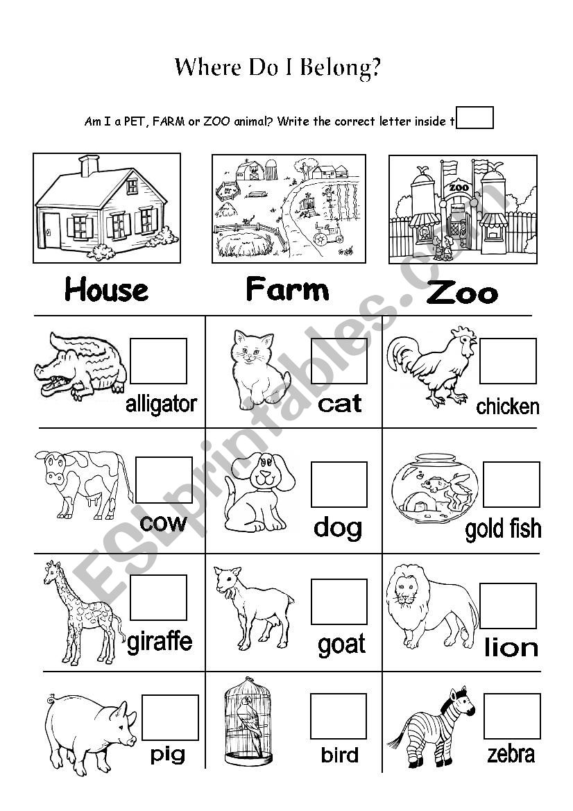 Printable Zoo Animals Worksheets Pdf 68