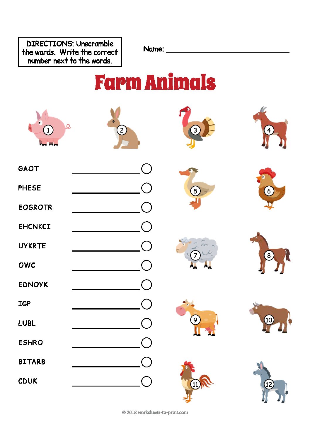 Printable Zoo Animals Worksheets Pdf 70