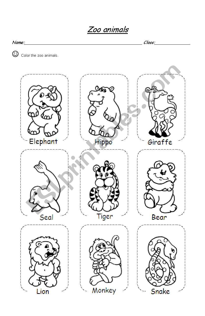 Printable Zoo Animals Worksheets Pdf 72