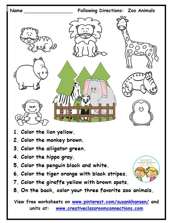 Printable Zoo Animals Worksheets Pdf 74