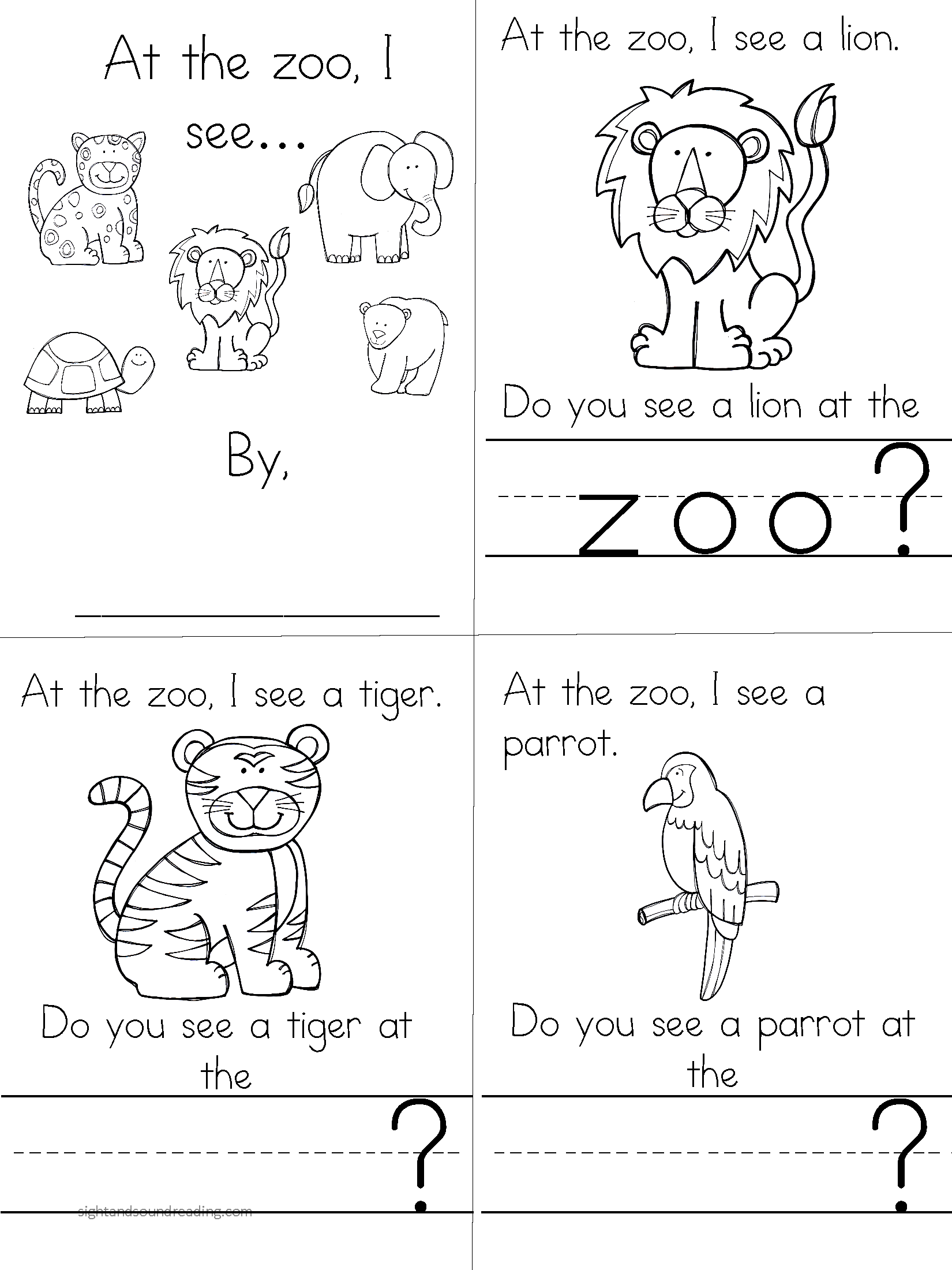 Printable Zoo Animals Worksheets Pdf 77