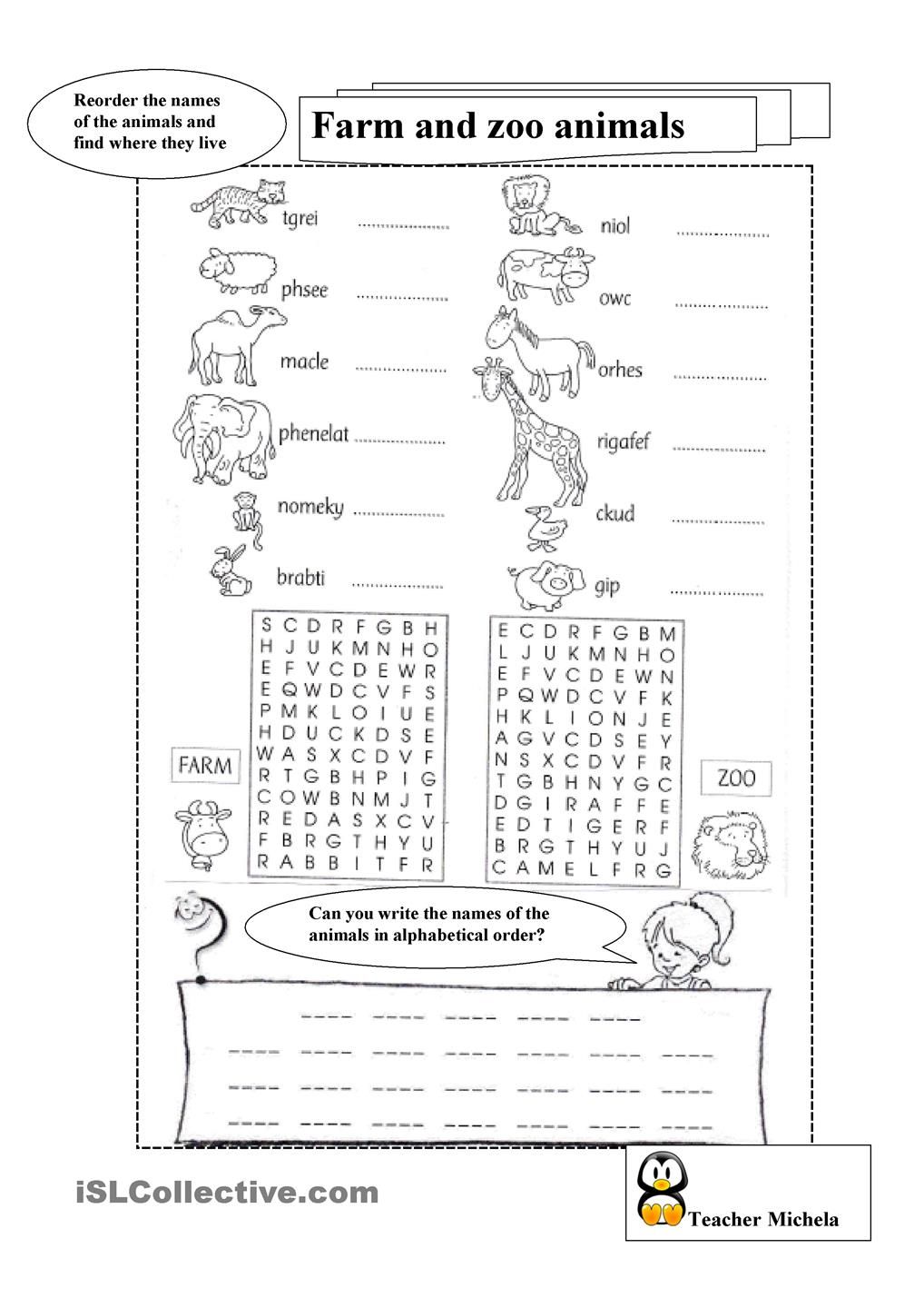 Printable Zoo Animals Worksheets Pdf 9