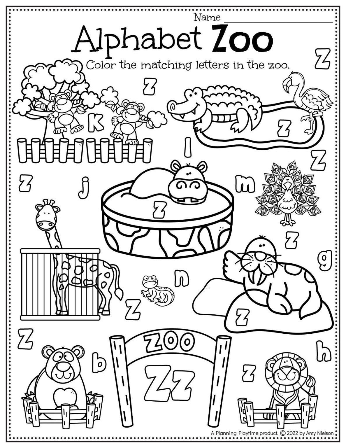 Printable Zoo Worksheets For Preschool 1