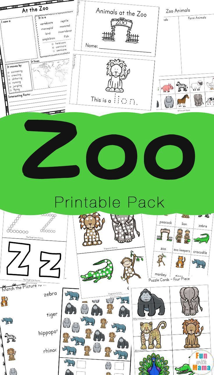 Printable Zoo Worksheets For Preschool 13