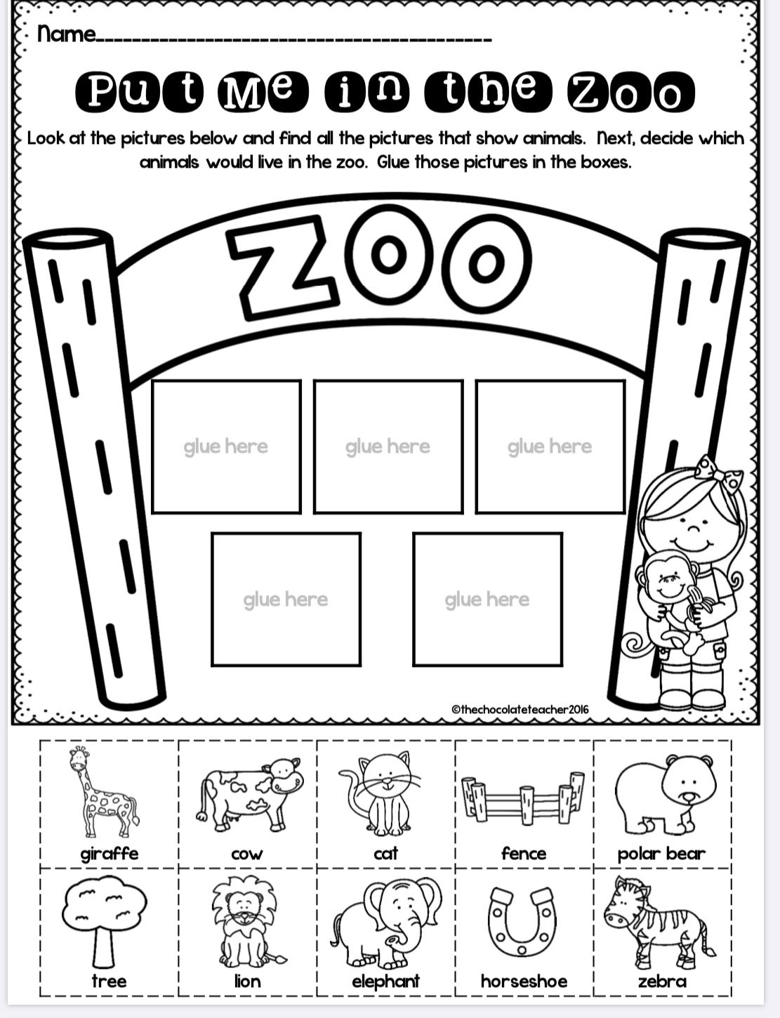 Printable Zoo Worksheets For Preschool 14