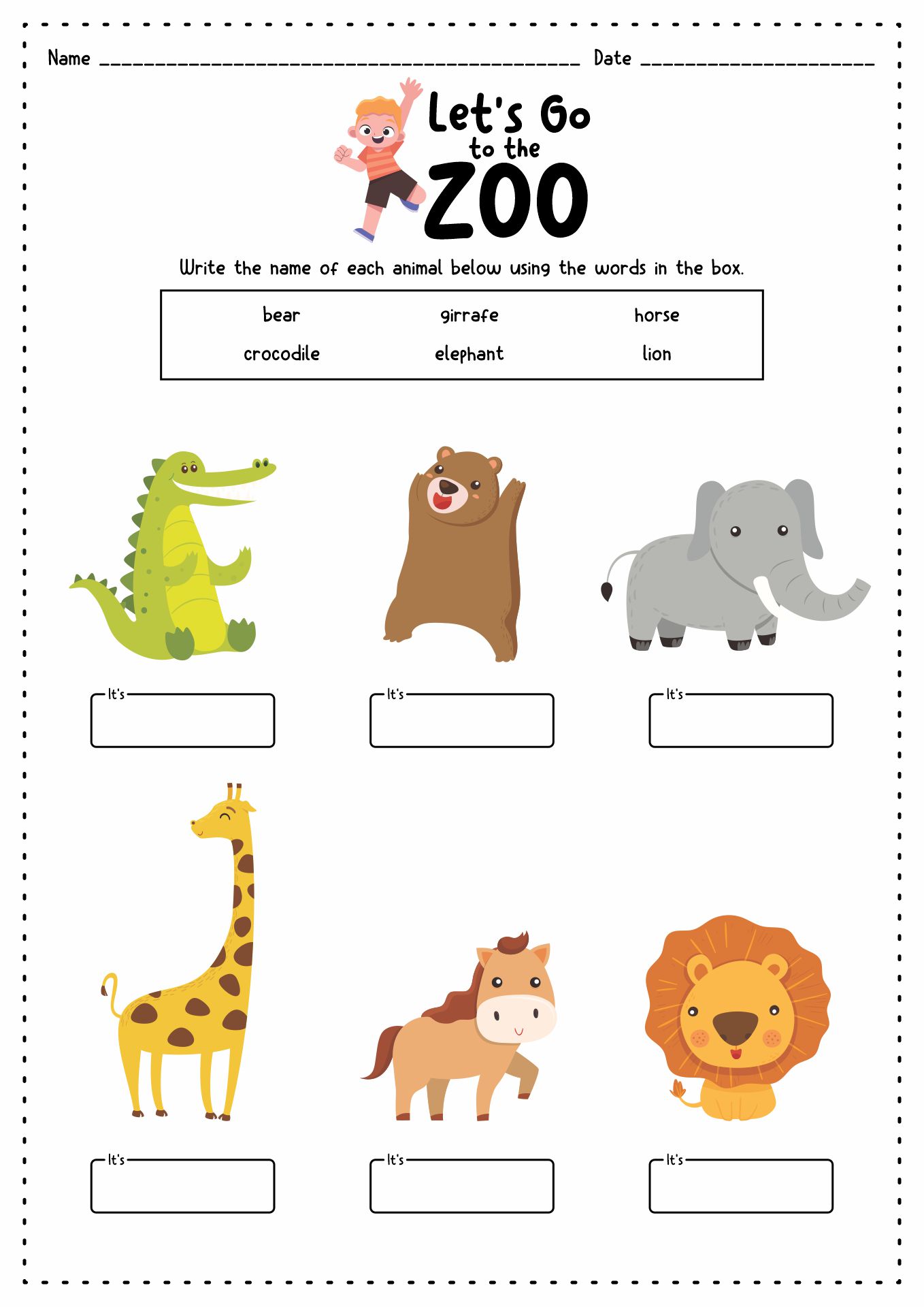 Printable Zoo Worksheets For Preschool 52