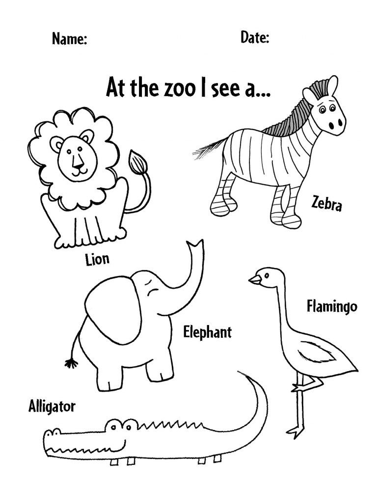 Printable Zoo Worksheets For Preschool 54