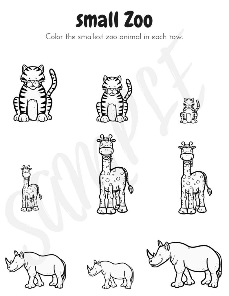 Printable Zoo Worksheets For Preschool 55