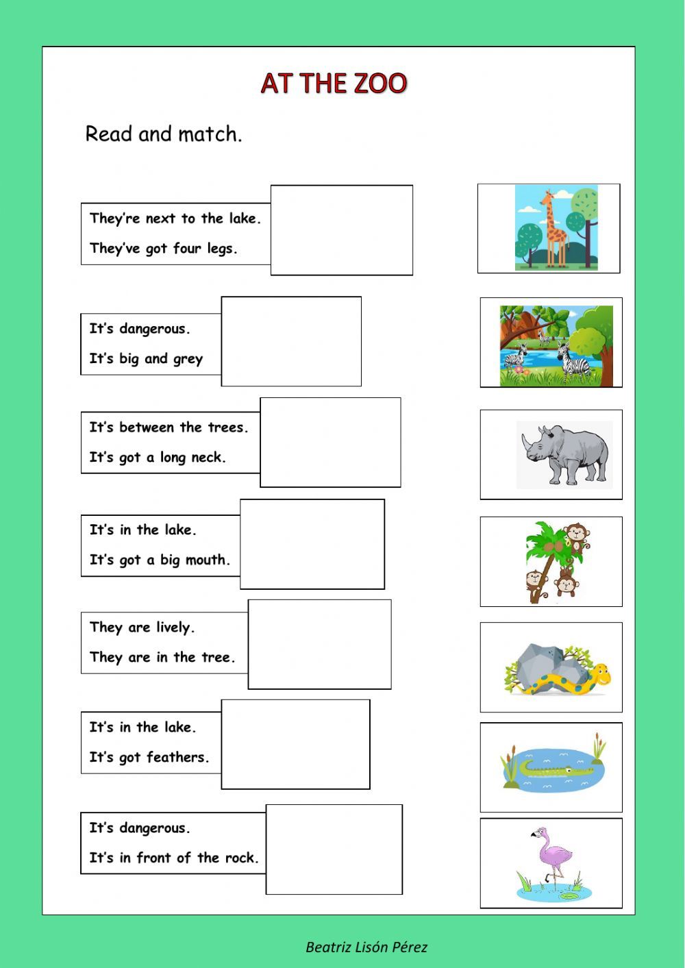 Printable Zoo Worksheets For Preschool 78