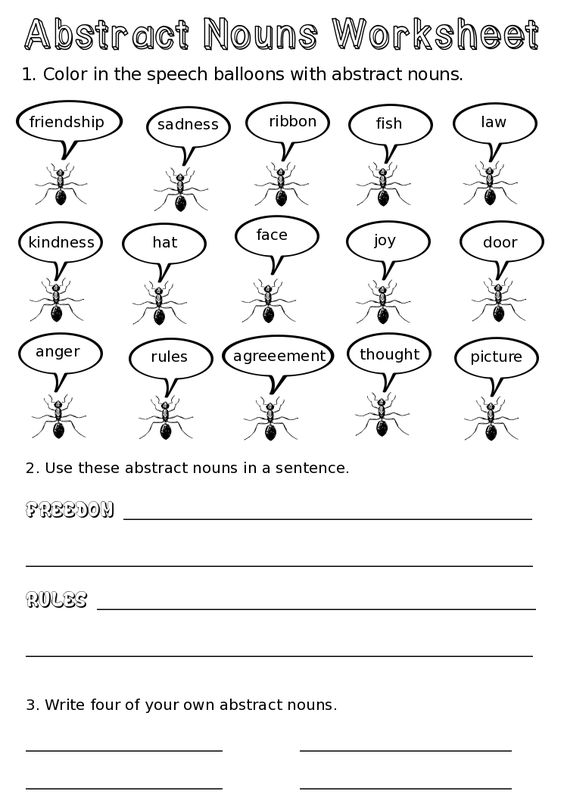 Worksheet On Abstract Nouns 14