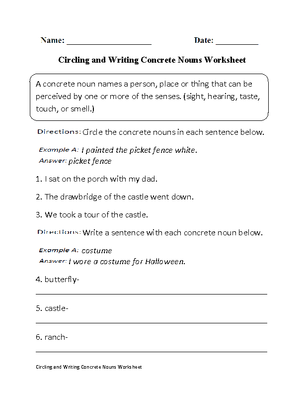 Worksheet On Abstract Nouns 20