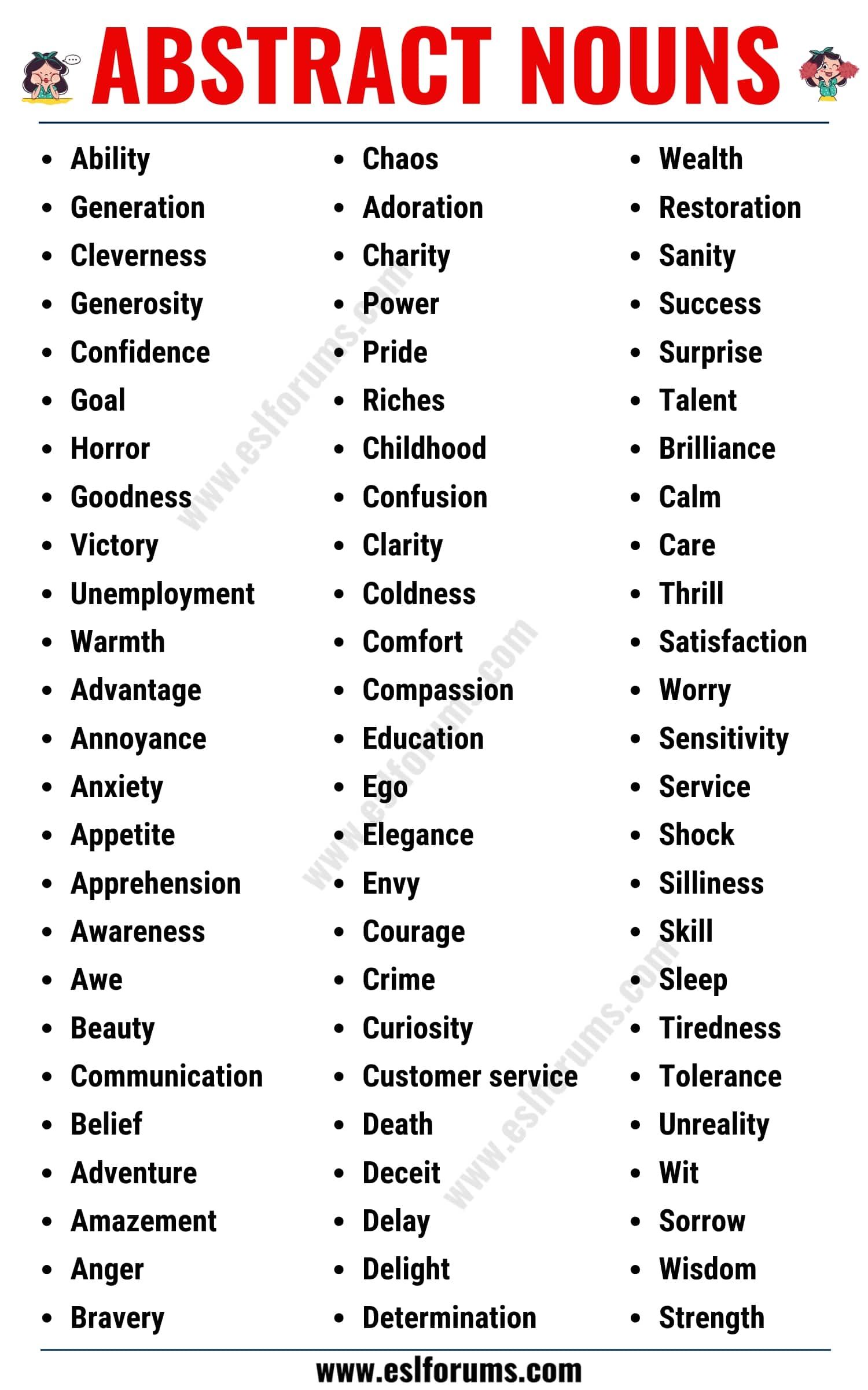 Worksheet On Abstract Nouns 38