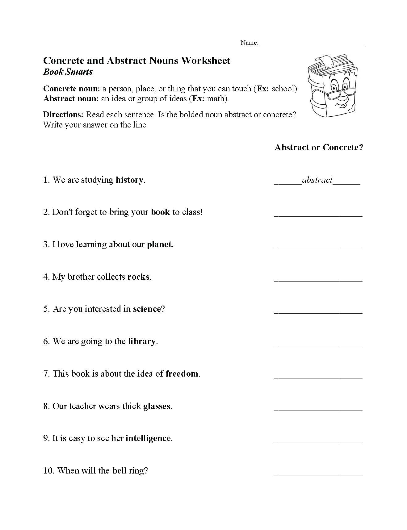 Worksheet On Abstract Nouns 42