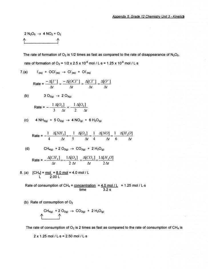 Worksheet Reaction Rates Answers 25