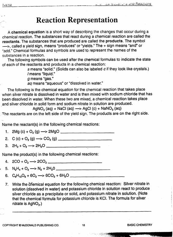 Worksheet Reaction Rates Answers 33