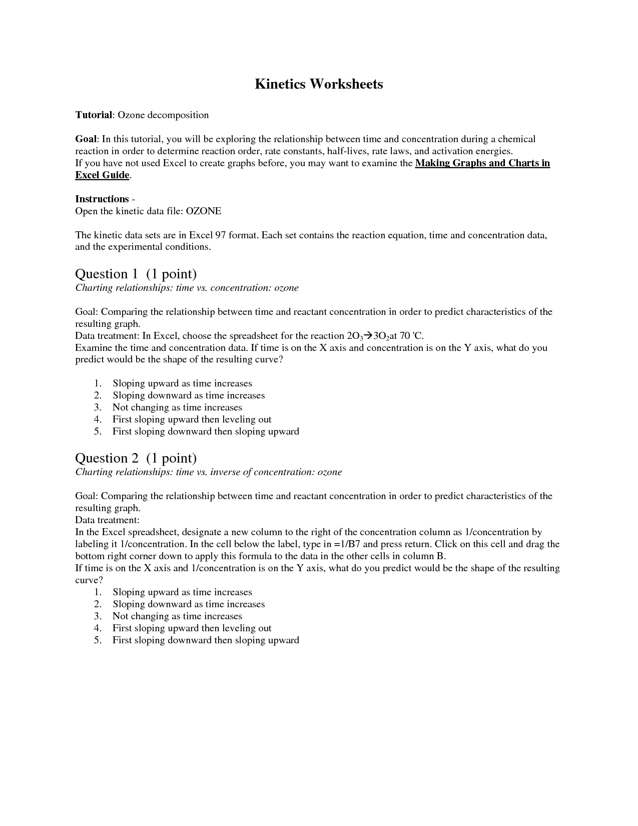 Worksheet Reaction Rates Answers 41