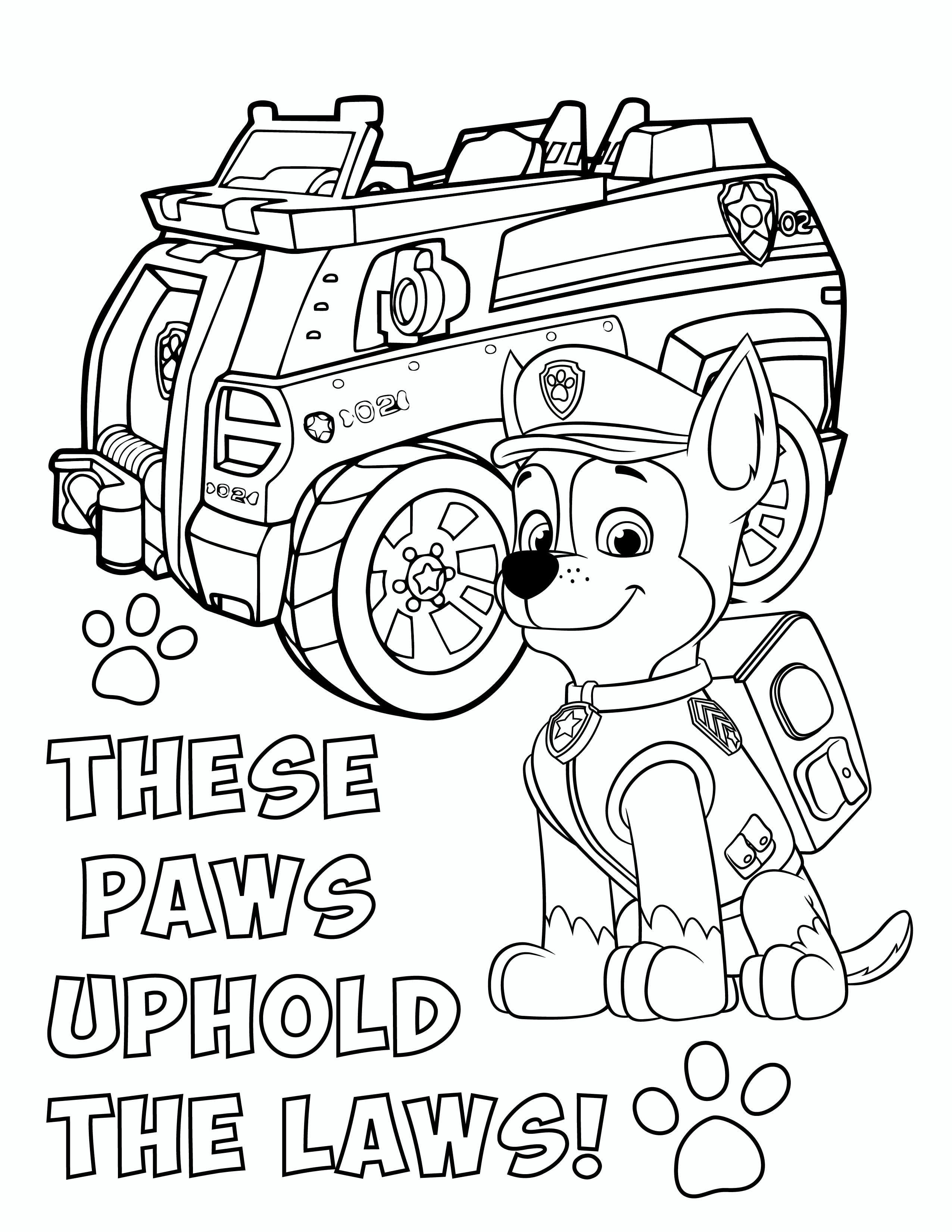 35 Paw Patrol Chase Coloring Page 8