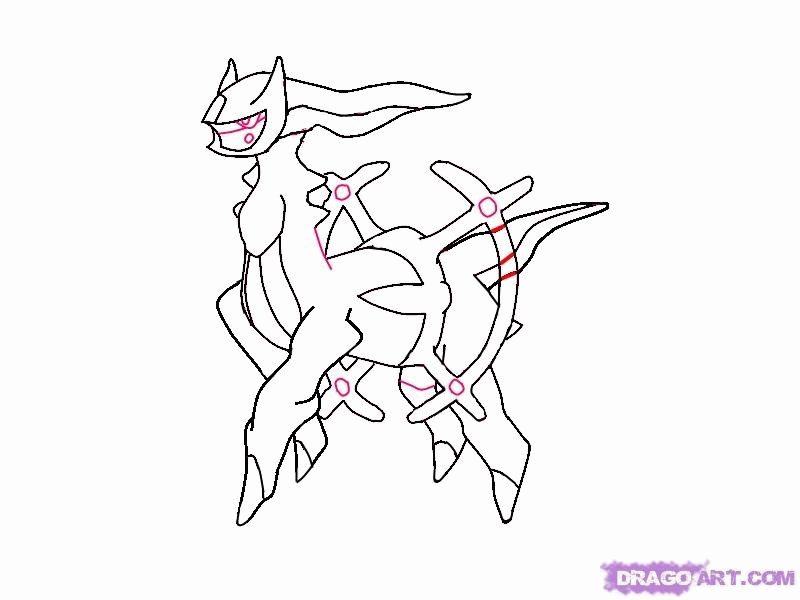 50 Arceus Pokemon Coloring Page 22