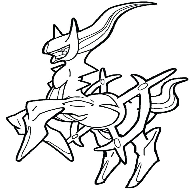 50 Arceus Pokemon Coloring Page 57