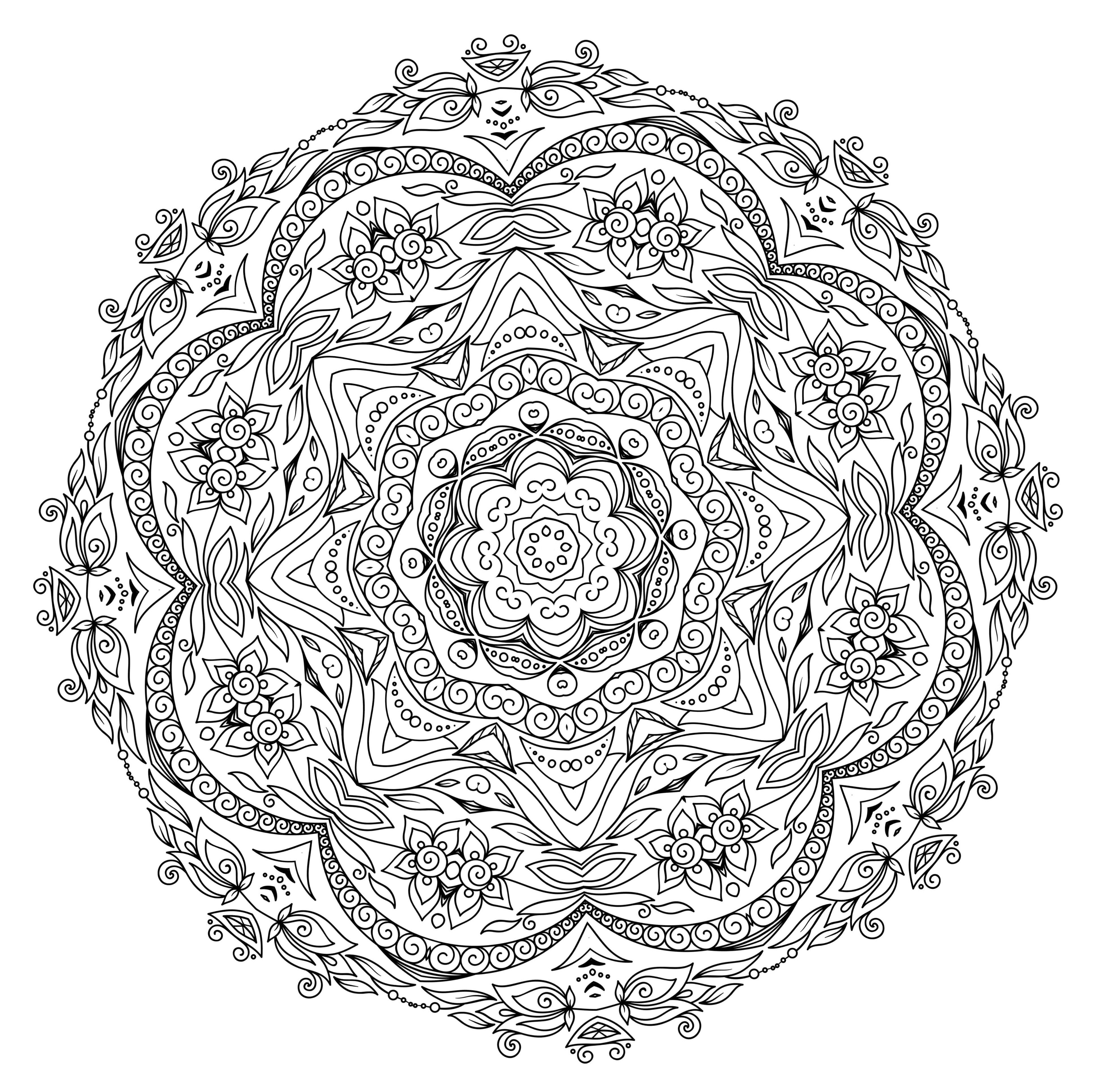 55 Coloring Mandalas Free Printable 22