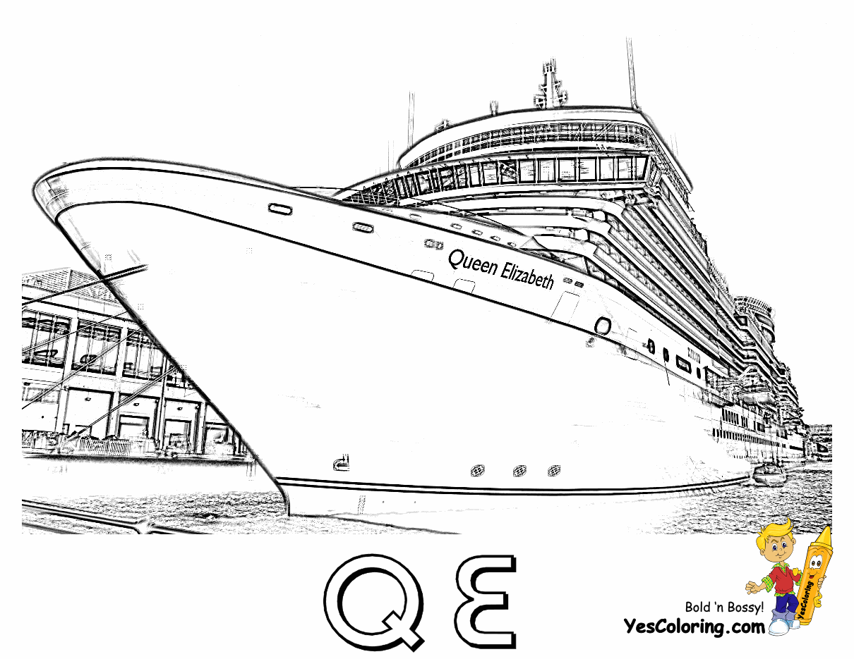 55 Coloring Pages Cruise Ship 22